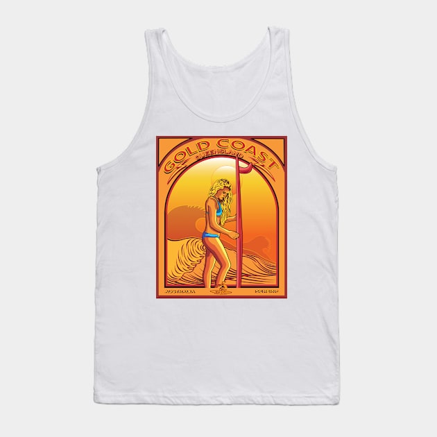 GOLD COAST QUEENSLAND AUSTRALIA SURFING Tank Top by Larry Butterworth